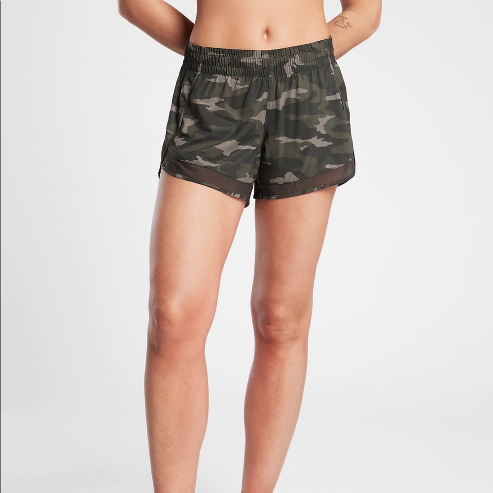 Athleta Mesh Run Racer shorts